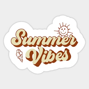 Summer vibes font design Sticker